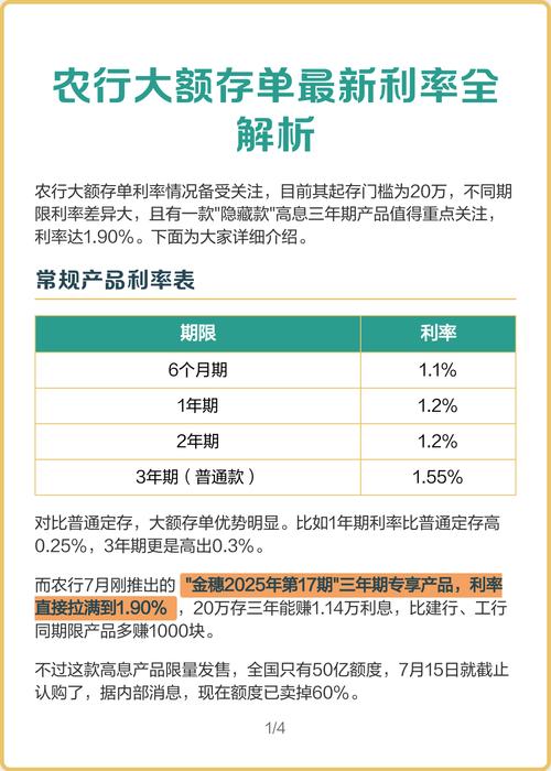 定期存款怎么存比较好_目前农业银行存款利率是多少_农业银行定期存款利率表