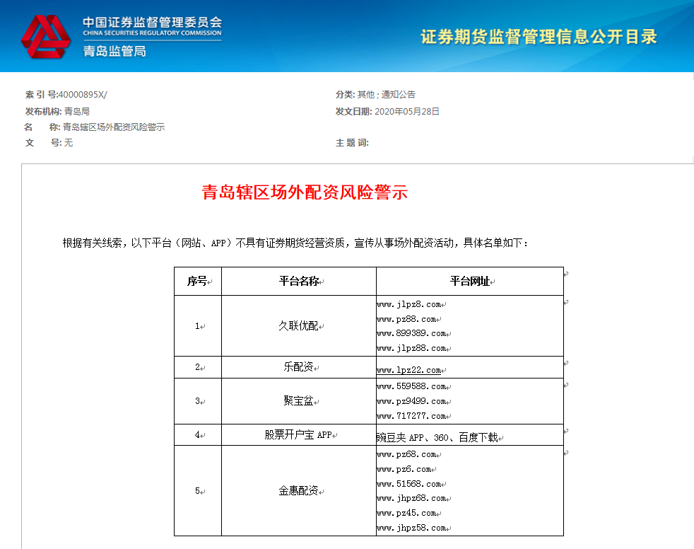 新宝配资_场外配资监管整顿 非法配资黑名单 投资者风险防范