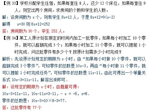 一元一次方程应用题类型_五年级盈亏问题应用题_初中数学一元一次方程解题步骤